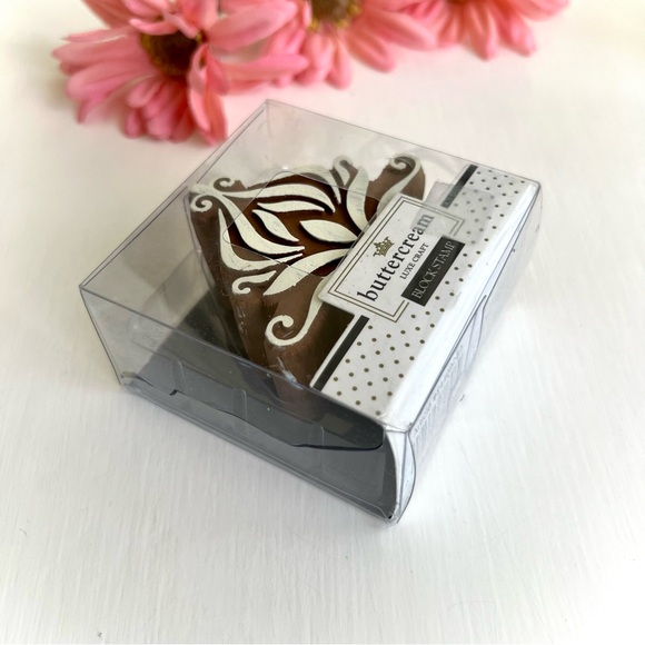 NEW Block Stamp Home Decor Flower Design Buttercream by Luxe Craft Sealed in Box - Picture 9 of 9